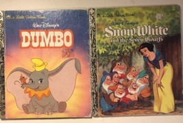 Disney Lot Of 2 Golden Books Dumbo Snow White - $6.92