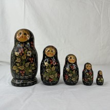 Russian Nesting Dolls Ceprueb Nocag 5 Piece Signed by Artist 1993 Vintag... - $69.41