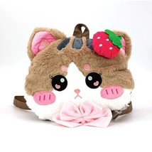 Strawberry Kitty Cat CH84708 3D Plush Mini Backpack Purse 13.5&quot; L - $38.61