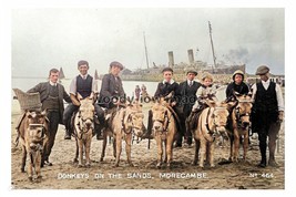 ptc2890 - Lancs - Donkey Rides on the Sands of Morecambe Beach - print 6x4 - £2.20 GBP