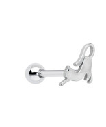 Silver cat tongue bar - €7,67 EUR