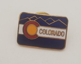 Colorado Flag Tourist Travel Souvenir Collectible Vintage Enamel Lapel H... - $19.60