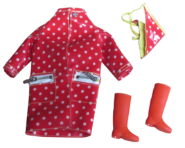 VINTAGE 1960&#39;s MATTEL BARBIE POLKA DOTS N RAINDROPS #1255 OUTFIT - $543.11 MXN