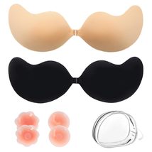 2 Pairs Sticky Bra Push Up Adhesive Bra Breast Lift Bra Backless Strapless Bra R - £11.17 GBP