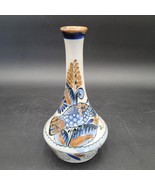 El Palomar Tonala Gray Blue Bird &amp; Flower Latin Mexican Folk Art Pottery... - $16.23 CAD