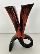 MCM  Pottery Drip Double Vase Evangeline Ware Canada “Niagara Falls souv... - $18.67