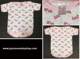 Girl&#39;s Mon Cheri 1 Piece Infant Outfit 6/9 Months Roses - $9.99