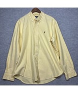 Polo Ralph Lauren Mens Dress Shirt XL Flesh Pony Yellow Custom Fit Prepp... - $19.06
