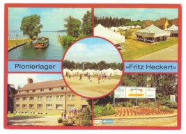Vtg Postcard-Pionierlager-Fritz Heckert-Photo Montage-Multi View-4x6 Chrome-GER2 - £4.71 GBP