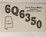Vintage CB Ham radio Card 6Q6350 Birmingham Alabama - £3.93 GBP