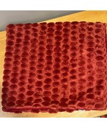 Pier 1 Imports Throw Blanket 50x50 Velvet Dots Textured 3d Decorative - $67.87 CAD