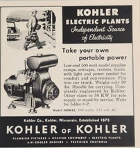 1954 Print Ad Kohler of Kohler Electric Power Plants Portable Generator WI - £11.48 GBP