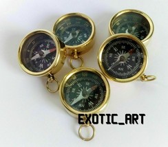 BRASS STEAMPUNK COMPASS KEYCHAIN NAUTICAL COMPASS KEYRING GIFT Lot of 50... - £59.41 GBP