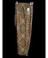 VTG Lady Hazan NY Sz 22W Elastic Waist Drawstring Pants USA Floral Flowe... - $21.89