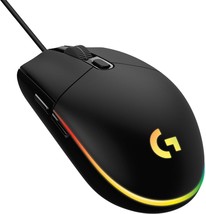 Logitech G203 Wired Gaming Mouse, 8,000 Dpi, Rainbow Optical Effect, Black - £33.60 GBP