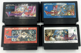 Dragon Quest I II III IV set Nintendo Famicom NES Japan Enix cartridge 1 2 3 4 - £32.80 GBP