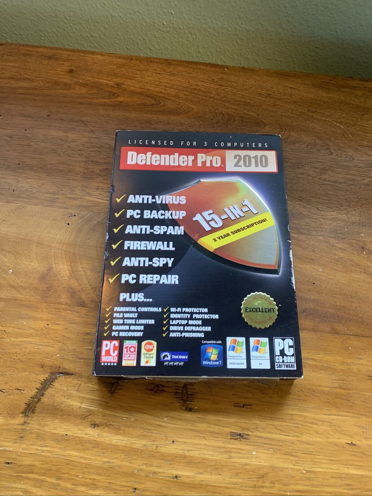 Defender Pro 2010 15 in 1 - Licensed for 3 Computers - $9.85