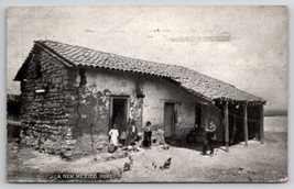NM La Mirada Adobe In The 1890s A New Mexico Home 1911 Postcard C33 - $19.95