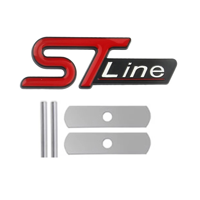 3D Car Front Grill Trunk Metal Logo ST Line Emblem For Ford Kuga MK3 MK2 MK4 S M
