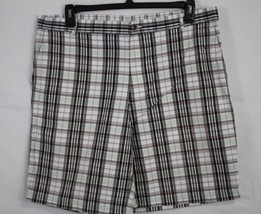 Greg Norman Men&#39;s Cotton Plaid Chino Shorts Size W 38 - £13.22 GBP