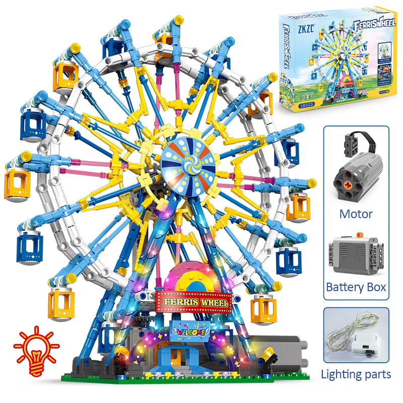 ZKZC City Friends MOC Rotating Ferris Wheel Building Blocks -With box NEW - $41.38