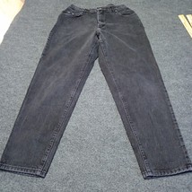 Vintage Lee Black 14 Med Denim Pants Jeans 80s Mom Pants - £21.63 GBP
