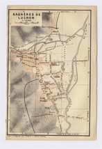 1914 Antique City Map Of BAGNERES-DE-LUCHON / HAUTE-GARONNE / France - £16.88 GBP