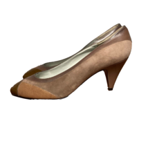 Sesto Meucci of Florence Heels Womens 8.5 Brown Colorblock Low Heel Italian Shoe - £15.86 GBP