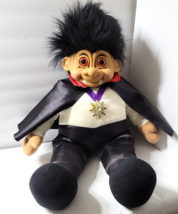 Vintage Troll Jumbo 27&quot; Halloween Dracula FANG Vampire Doll Russ Cape - £145.96 GBP