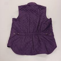 Outback Trading Co. Ladies Purple Microsuede Grand Prix Quilted Vest Size Small  image 2