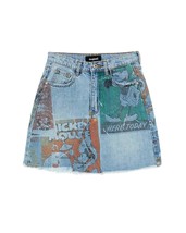 Desigual Women Skirt - L Blue Chic Fashion Designer Mini Skirt - $2,079.88 MXN