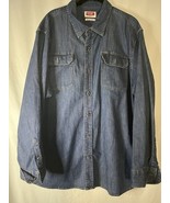 Wrangler Denim Shirt Flex Long Sleeve Casual Button Up Blue Jean Men’s X... - $384.59 MXN