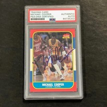 1986 Fleer #17 Michael Cooper Signed Card AUTO PSA Slabbed Lakers - £156.93 GBP