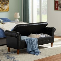 Black Multifunctional Storage Rectangular Sofa Stool - £311.82 GBP+