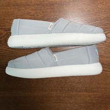 TOMS Alpargata Mallow Puff Women 7 Light Blue Gray Quilted Comfort Slipper Shoe - £25.20 GBP