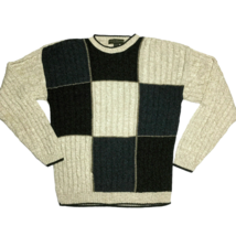 Liberty Sweaters Vintage Mens Pullover Sweater Size XL Neutral Color Block - $46.33