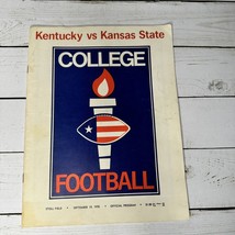 Kentucky vs Kansas State Football Program 1970 Stoll Field Official NCAA Dickey - $18.70