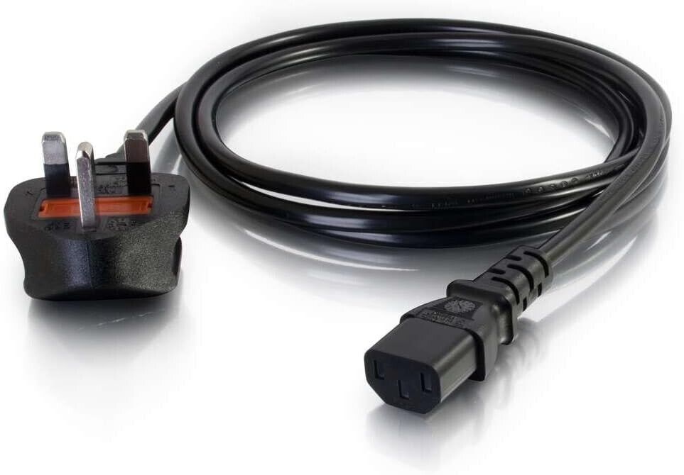 Power Cable UK 3 Pin Plug to IEC C13 Kettle Lead Computer Mains Cable ⭐⭐⭐⭐⭐