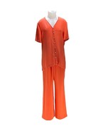 CYNTHIA HOWIE MAGGIE BOUTIQUE Pants Suit Silk Orange Wide Leg Womens Siz... - £40.35 GBP