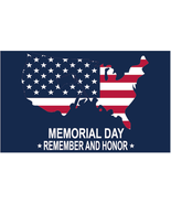 Memorial Day Remember and Honor 3'X5' Flag ROUGH TEX® 68D - $24.98
