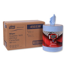 Tork Advanced Shopmax Wiper 450 Centerfeed Refill 9.9 X 13.1 Blue 400/Ctn - £86.17 GBP