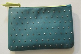 IPSY Silver Studs Green Cosmetic Bag with Naked Cosmetics Eyeshadow - $15.83