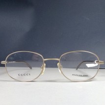Gucci GG1629 9VD 135 Gold/Brown Oval Stainless Steel Eyeglasses Rx Frames - $84.99