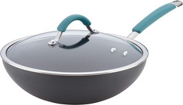 Cucina Hard Anodized Nonstick Stir Fry Wok Pan with Lid - £52.74 GBP