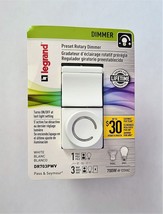 DR703PWV LeGrand Decorator Preset Rotary DR Series Dimmer Light Switch, ... - $21.99