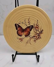 Vintage Treasure Craft Stoneware Pottery Butterfly Trivet - $278.66 MXN