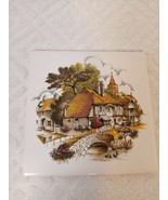 Vintage Scenic Cozy English Village Bridge Ceramic The Tile Shop San Die... - £11.16 GBP