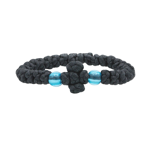 Greek Orthodox Silk Traditional Blue Bead Prayer Rope Komboskini Rosary ... - $229.73 MXN