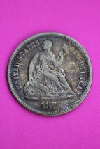 Toned 1871 P Seated Liberty Half Dime Exact Silver Coin Shown Rare Key D... - $99.99