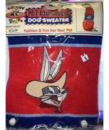 Acme Pet Emporium Dog Sweater Bugs Bunny 1996 Med - $185.88 MXN